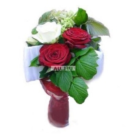 Gentle - : rose red,Rose White,Raffaello,ornamental foliage,packing.
