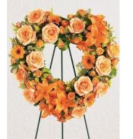 Ritual composition � 3 - Composition: Yellow Rose,rose bush,Lily Orange,gerbera ,carcase,ornamental foliage.