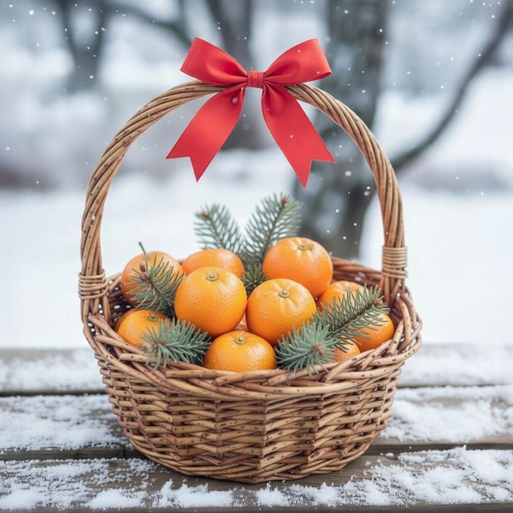 Product Basket with tangerines