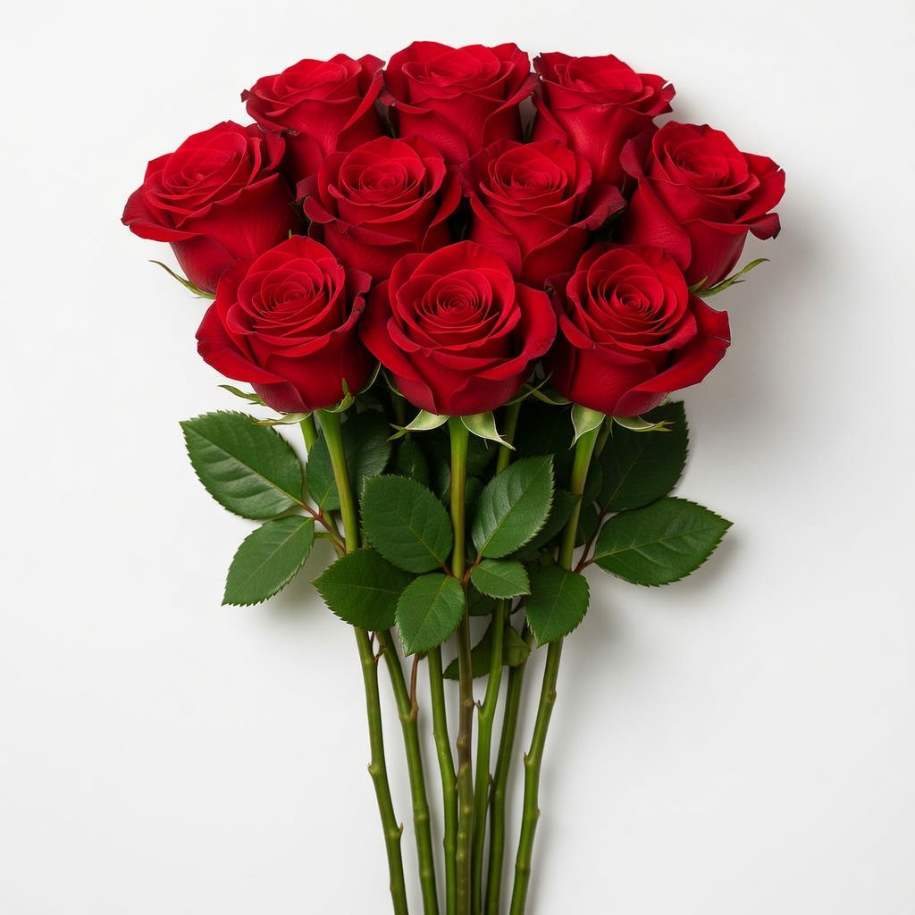 Bouquet Long red roses Explorer 