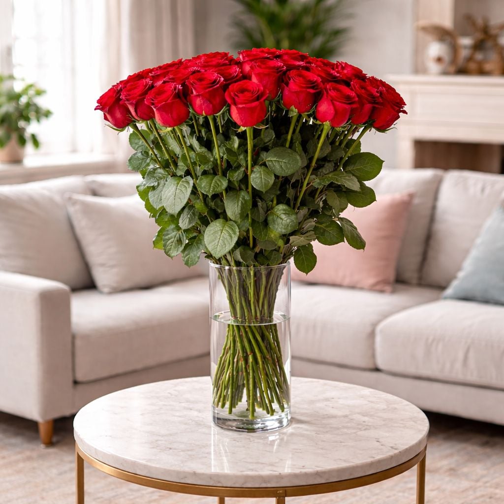 rose (25 pcs.), packaging, ribbon