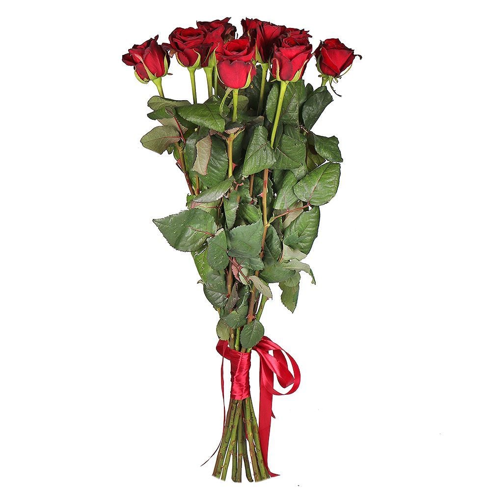 rose (11 pcs.), packaging, ribbon