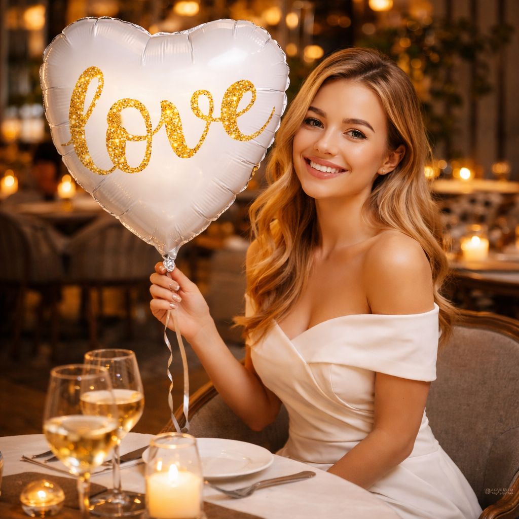 Product Love Glitter Heart Balloon