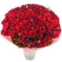 rose (101 pcs.), packaging, ribbon
