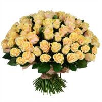 Bouquet 101 creamy roses