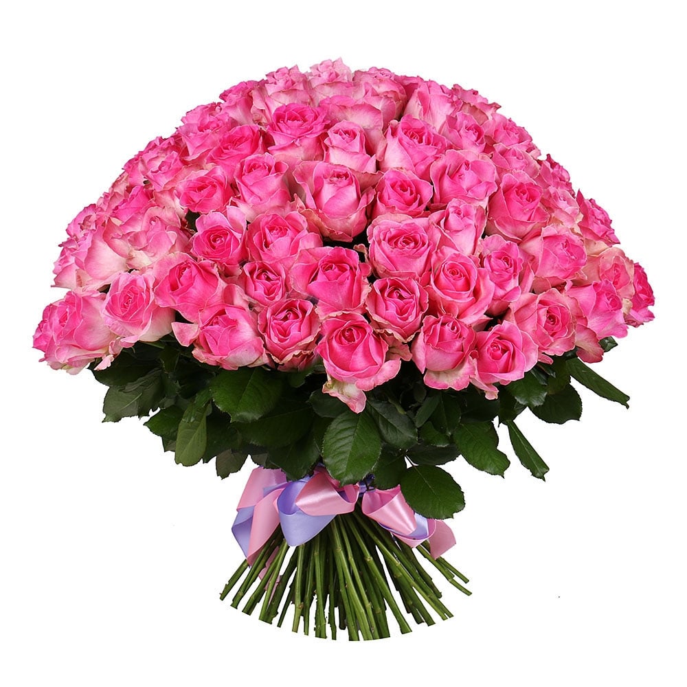 Buy exquisite composition of 101 pink rose in website