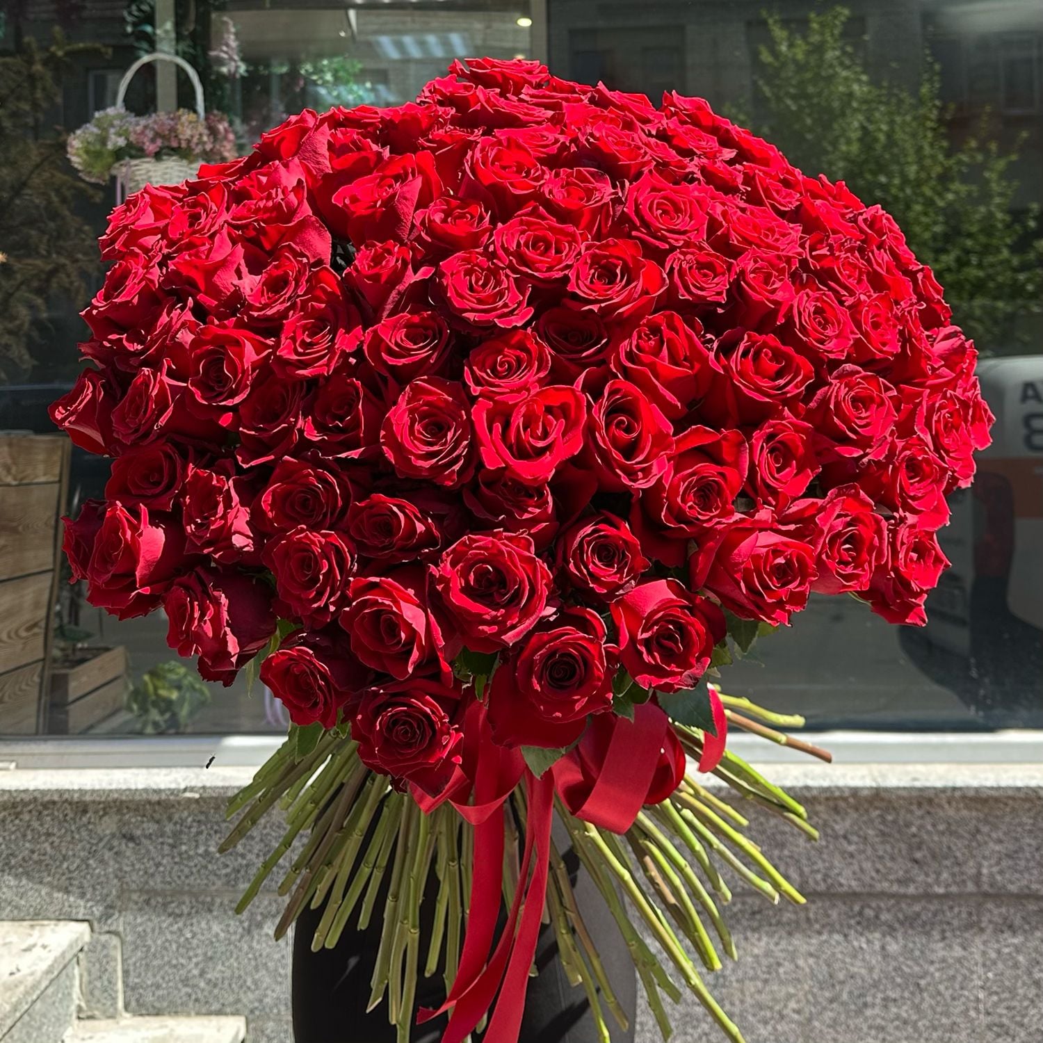 Bouquet 101 long red roses (90 �m)