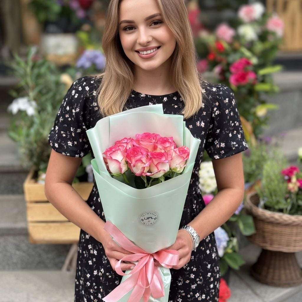 jumilia rose (7 pcs.), packaging, ribbon