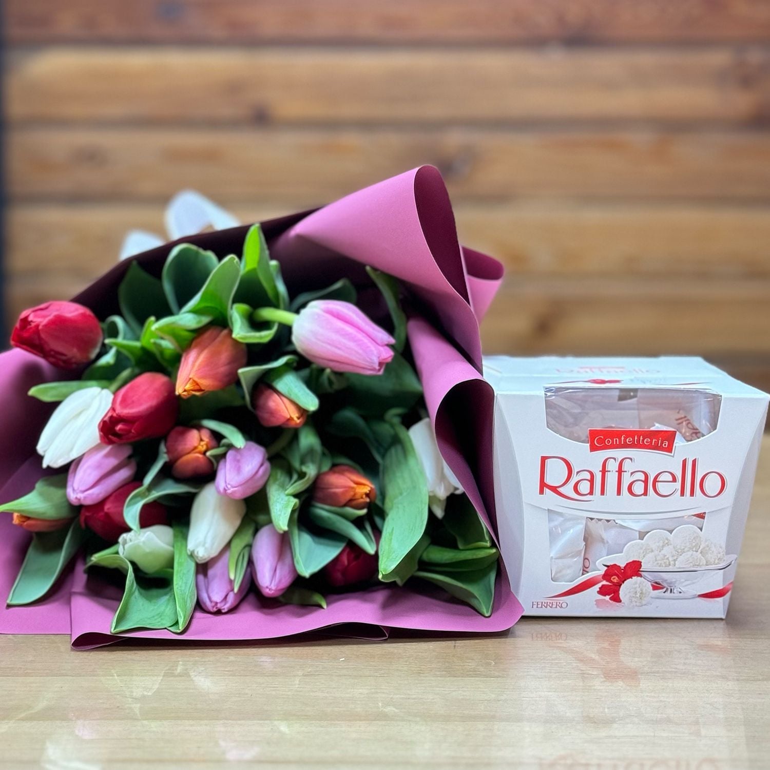 Bouquet 15 colorful tulips My spring