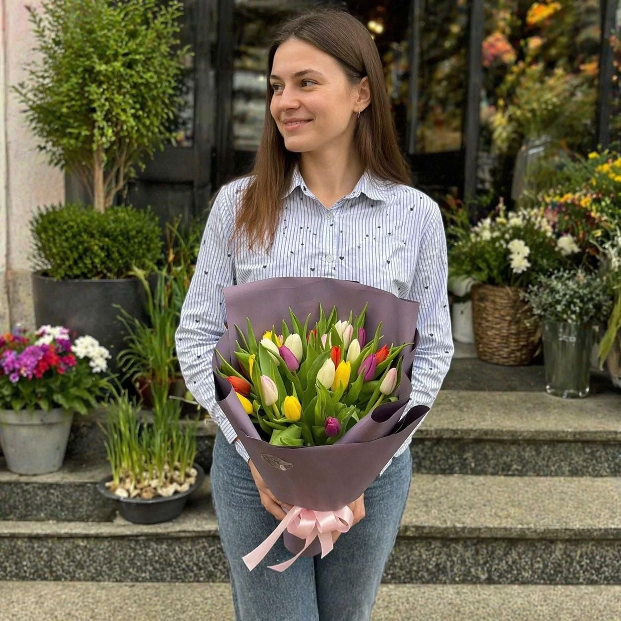 Bouquet 25 tulips mixed 