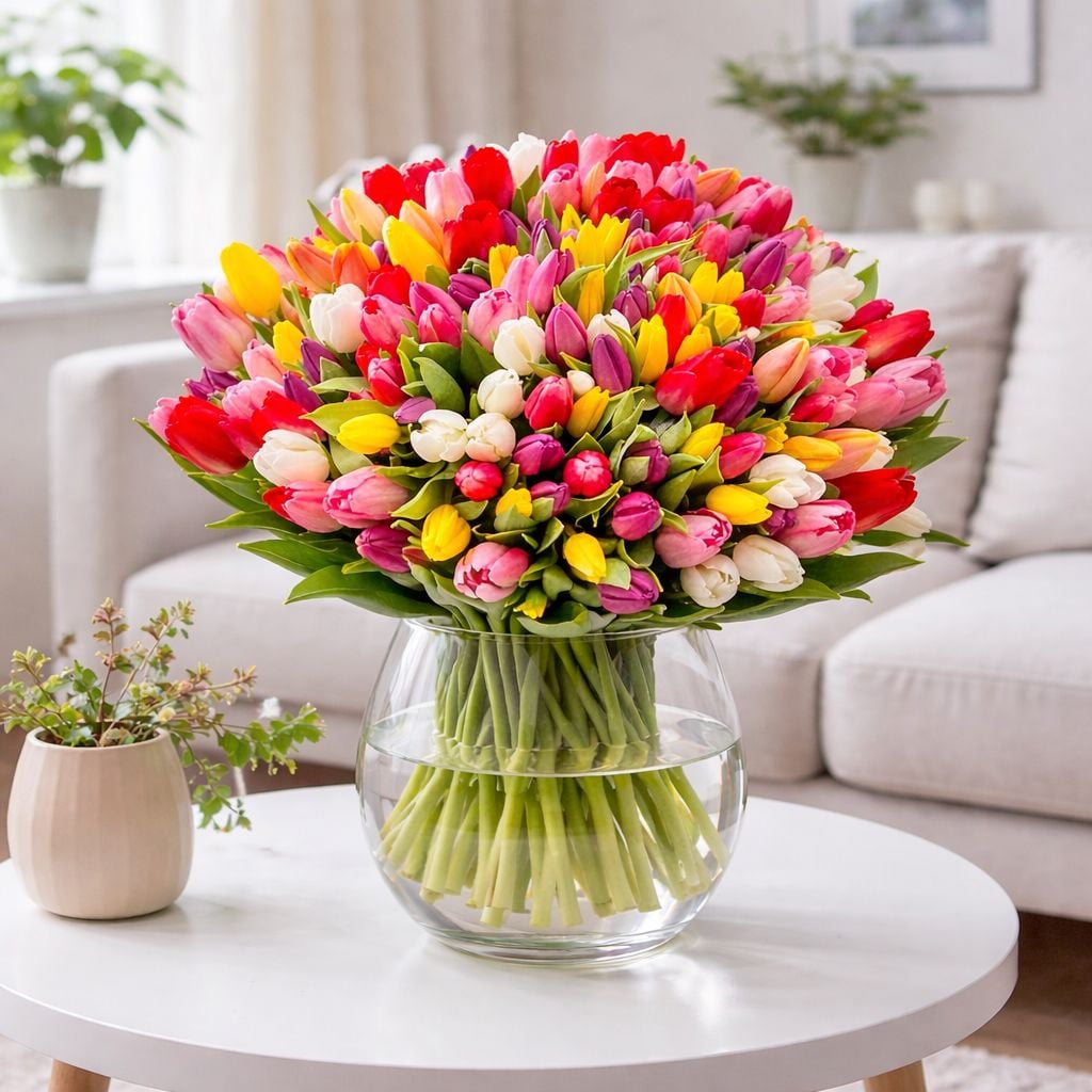 Bouquet 151 mixed tulips