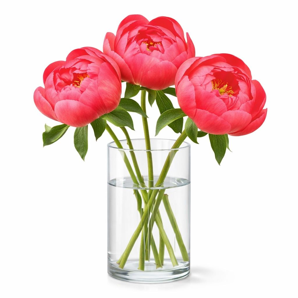 Bouquet Peony coral by piece