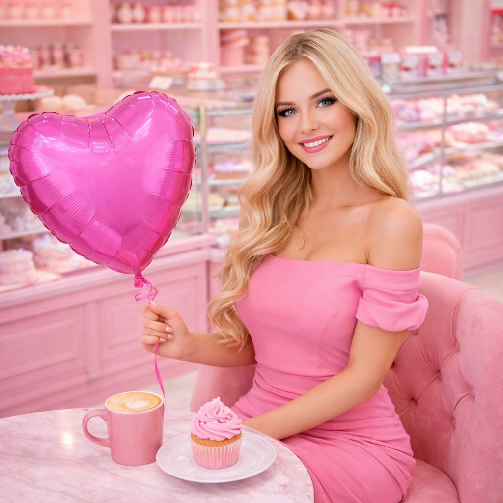 Product Foil hot pink heart balloon