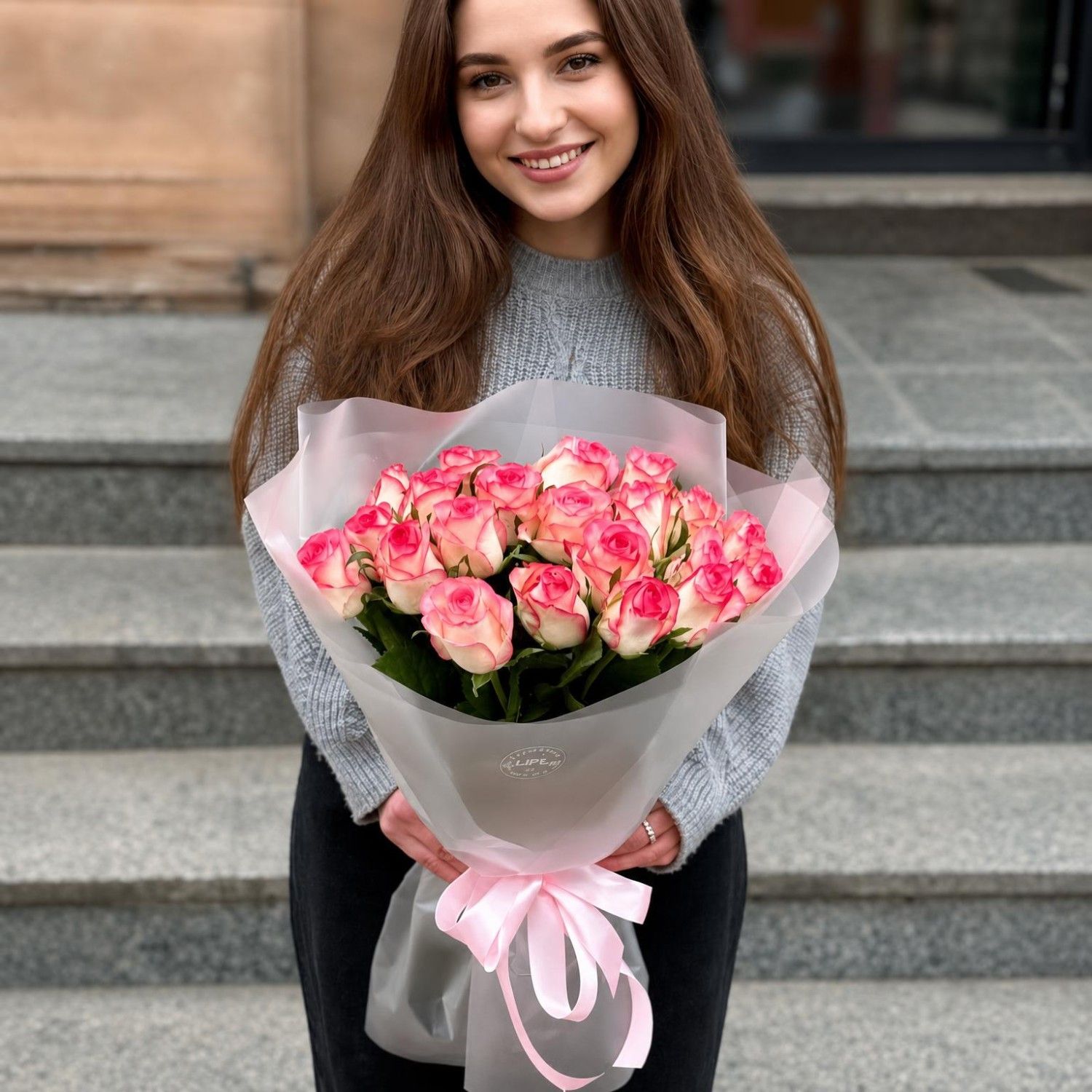 Bouquet 21 roses Jumilia