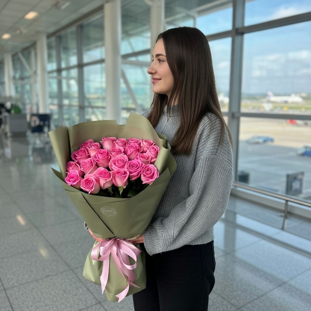 Bouquet 21 pink roses