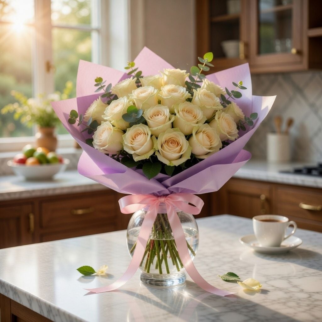 Bouquet 23 white roses