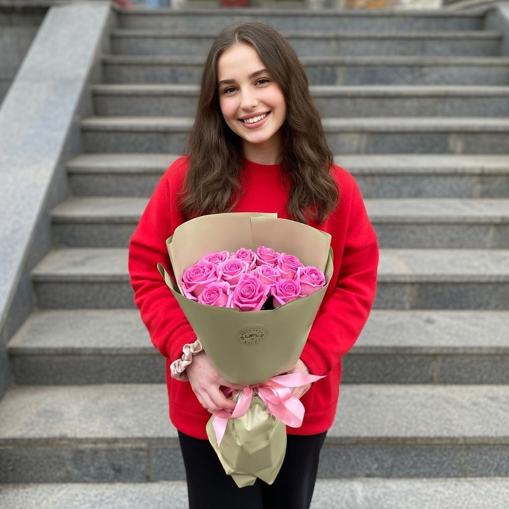 Bouquet 11 pink roses