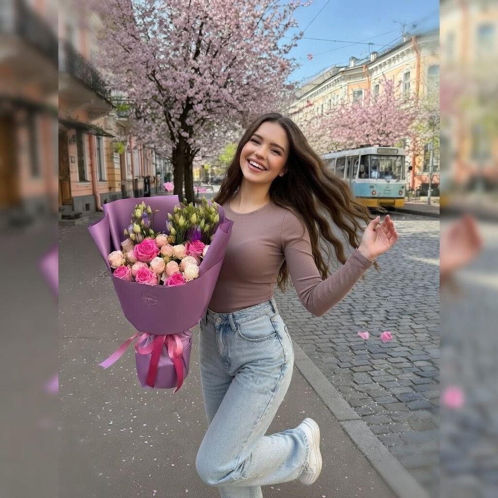 Bouquet Tender mix of roses and eustoma