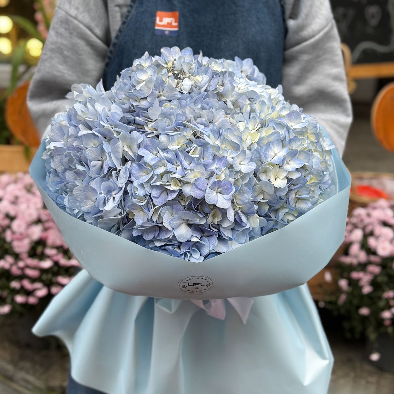 Bouquet Bouquet of blue hydrangeas