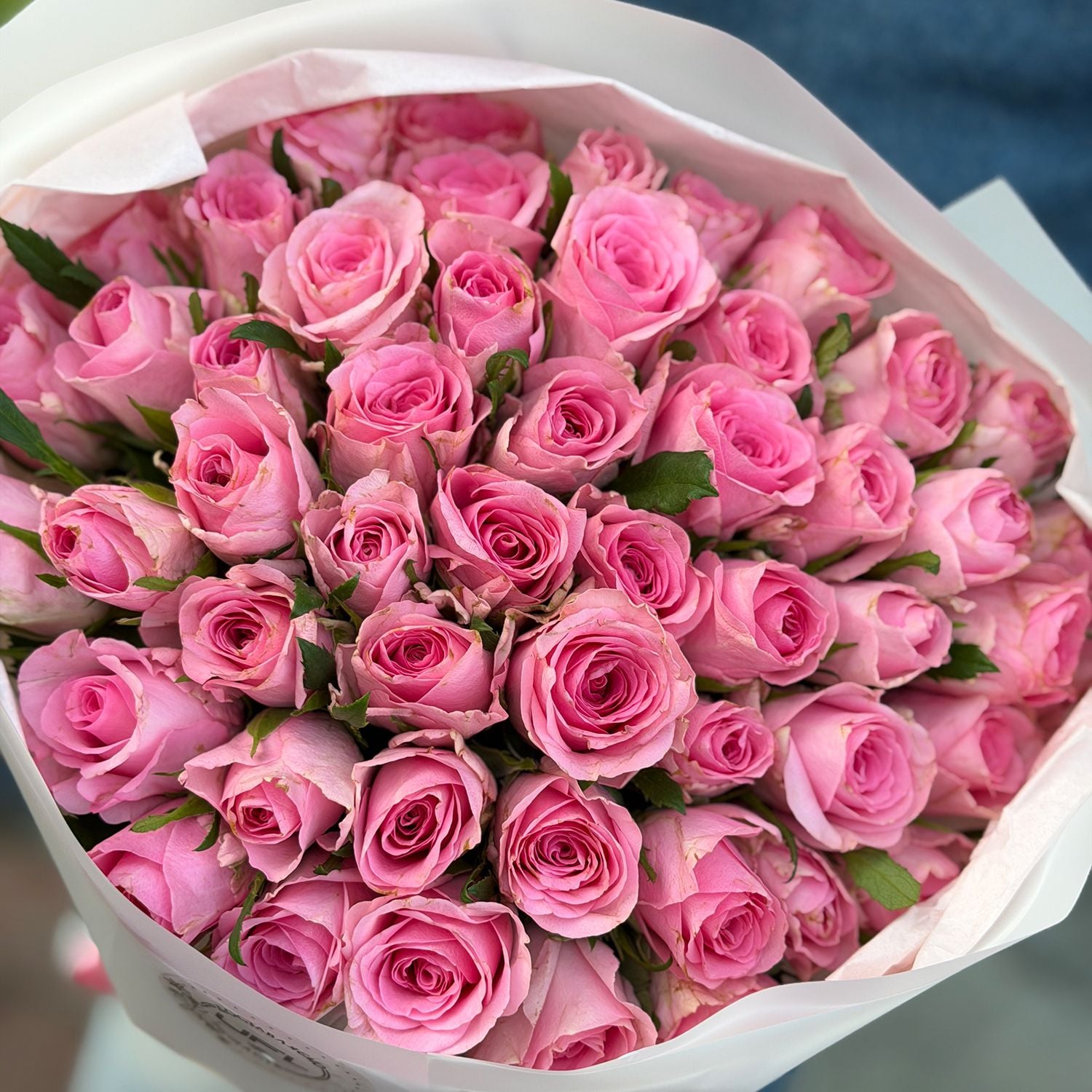 Bouquet 51 pink roses Kenia