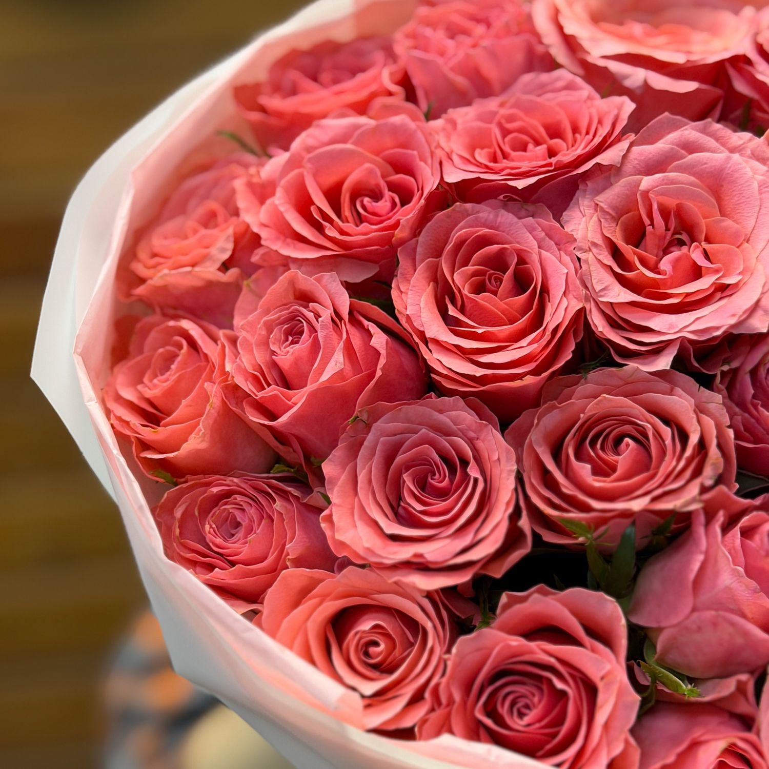 Bouquet 25 pink roses Kenia
