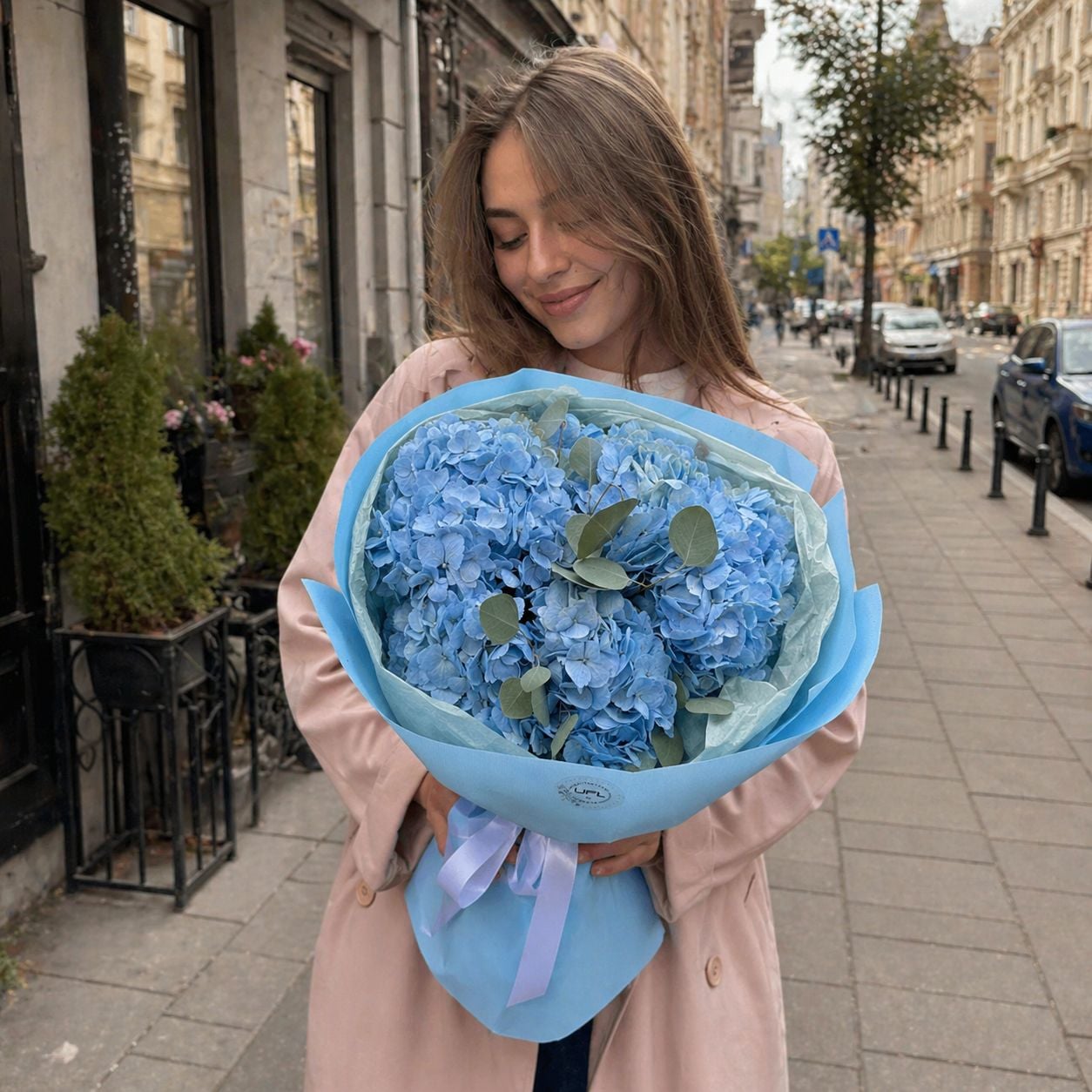 Bouquet Bouquet 5 blue hydrangeas