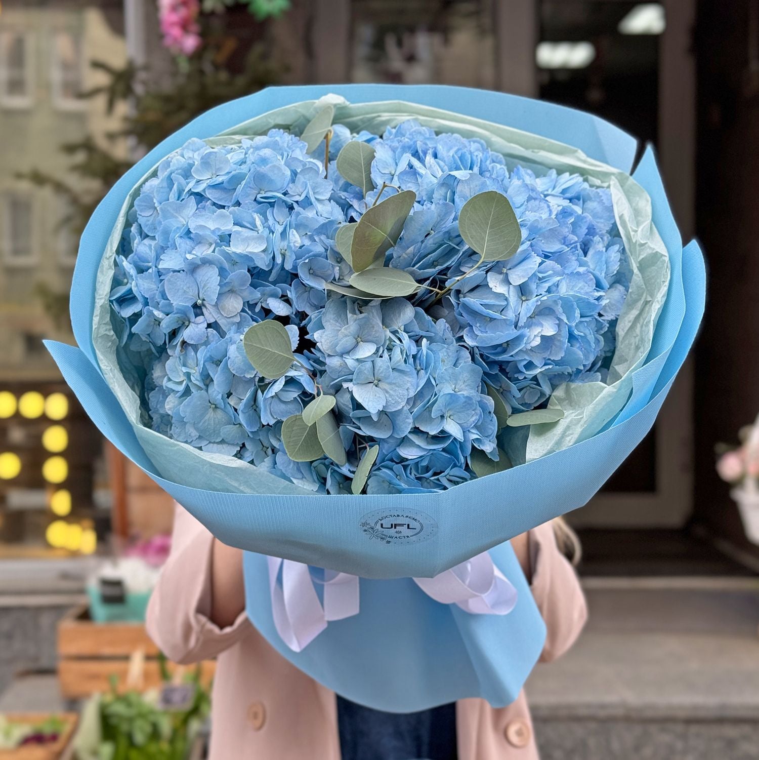 Bouquet Bouquet 5 blue hydrangeas