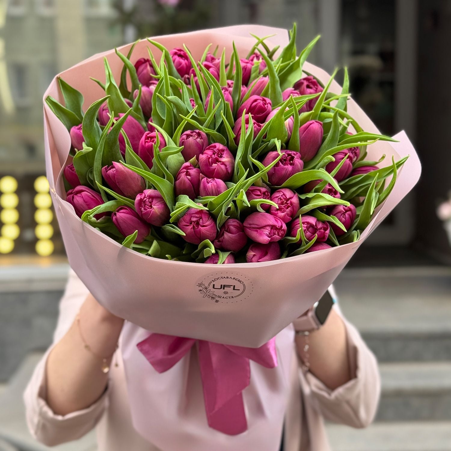 Bouquet 51 peony tulips