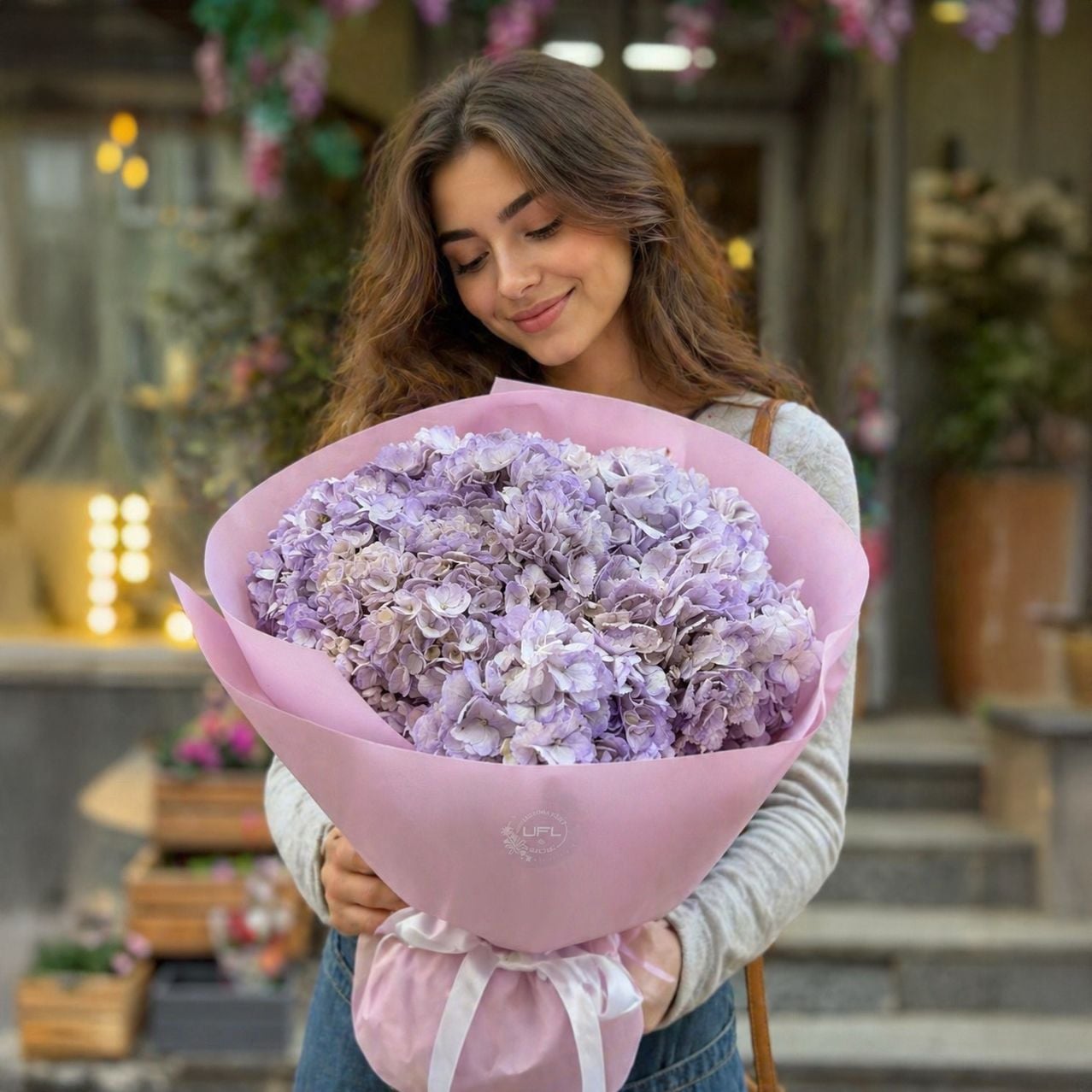 Bouquet Bouquet of 9 lavender hydrangeas