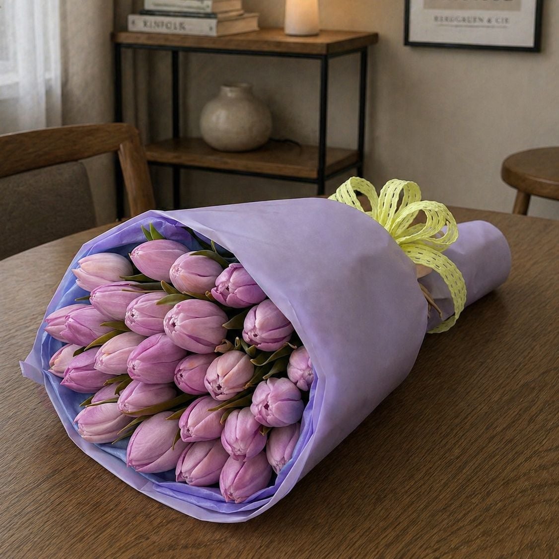 Bouquet 25 lavender tulips