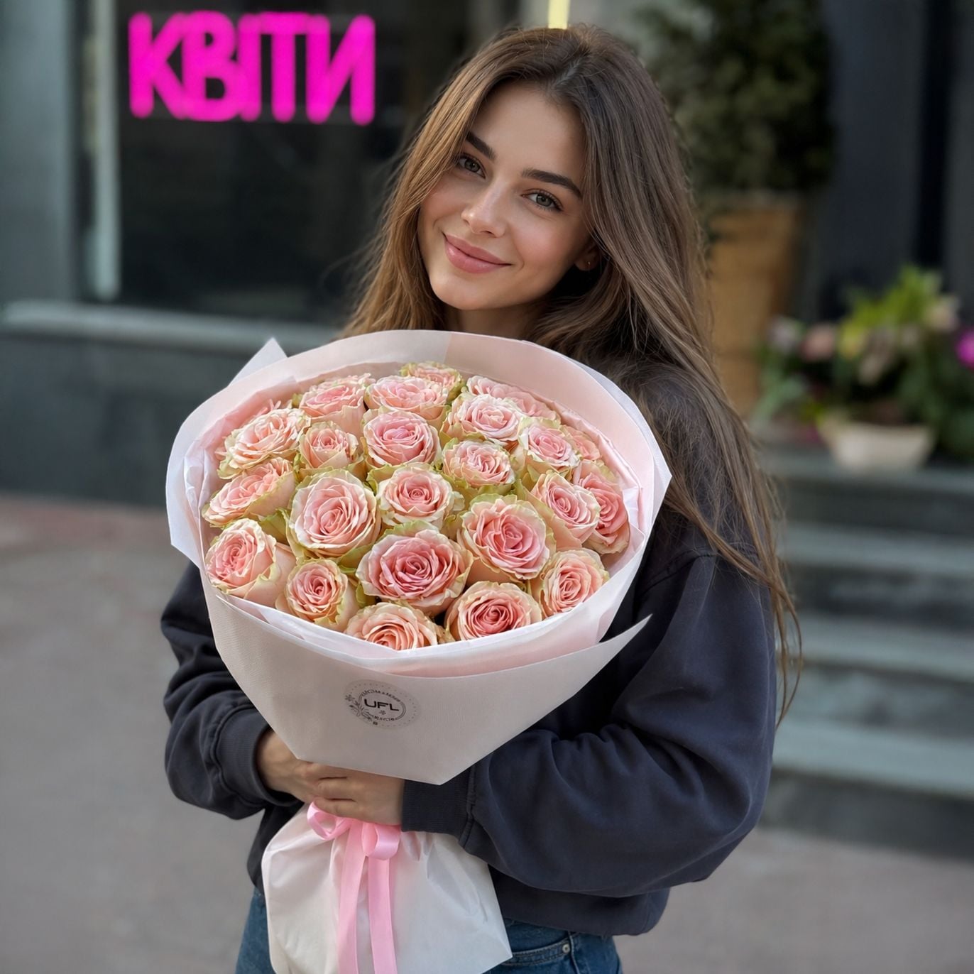 Bouquet 25 roses Doris Day