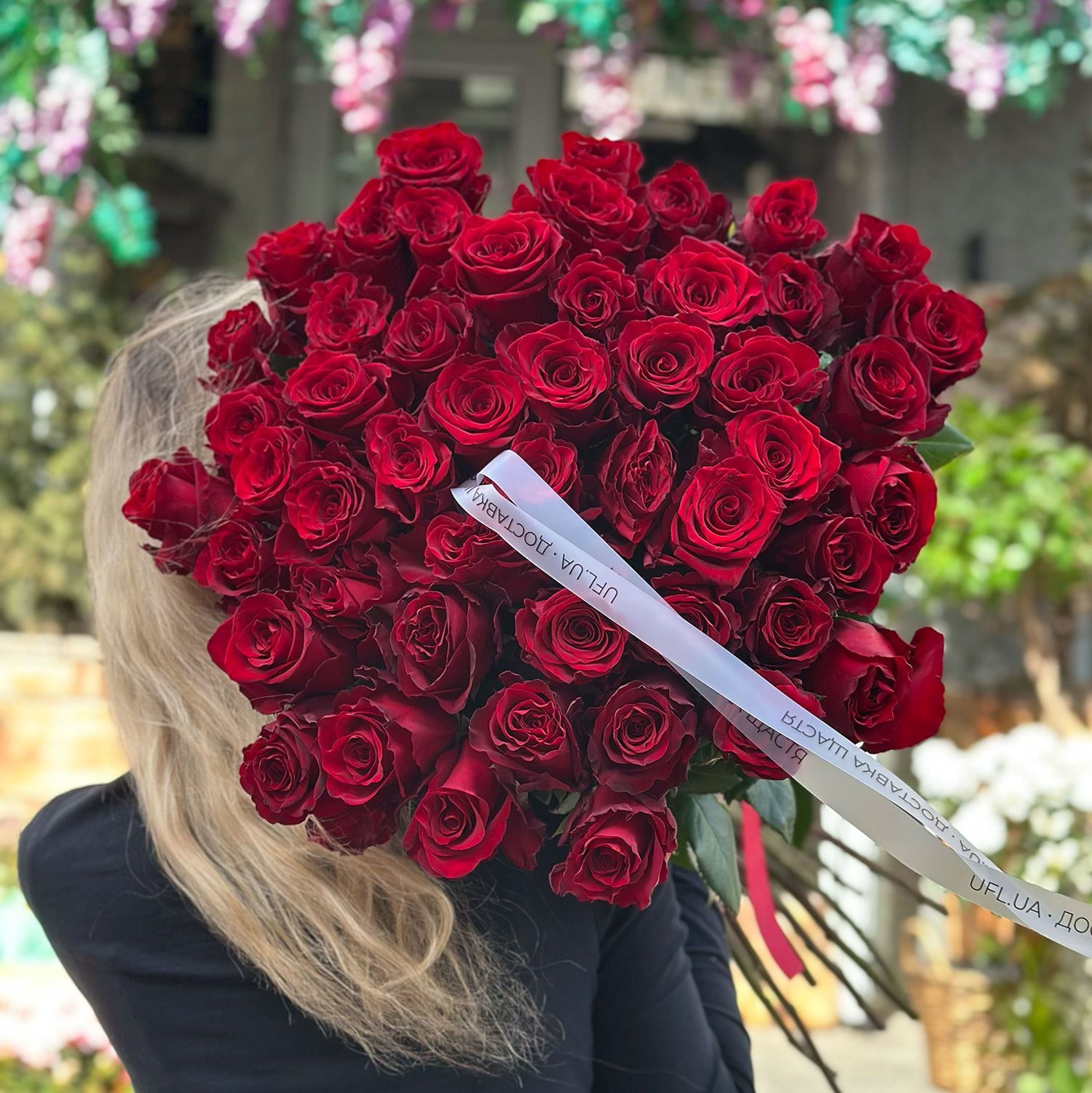 Bouquet 51 long red roses (90 �m)