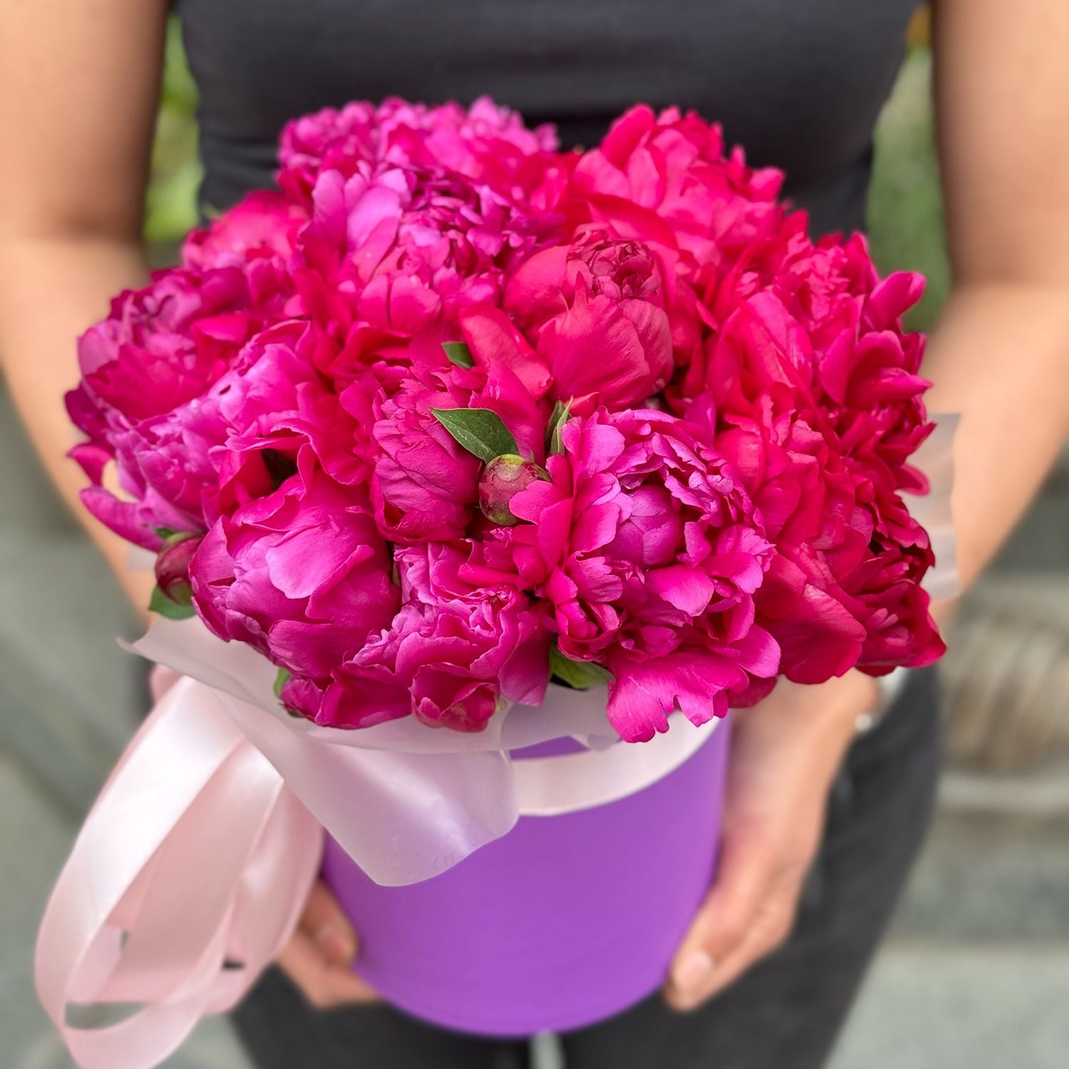 Bouquet Peonies in a box 15 pcs
