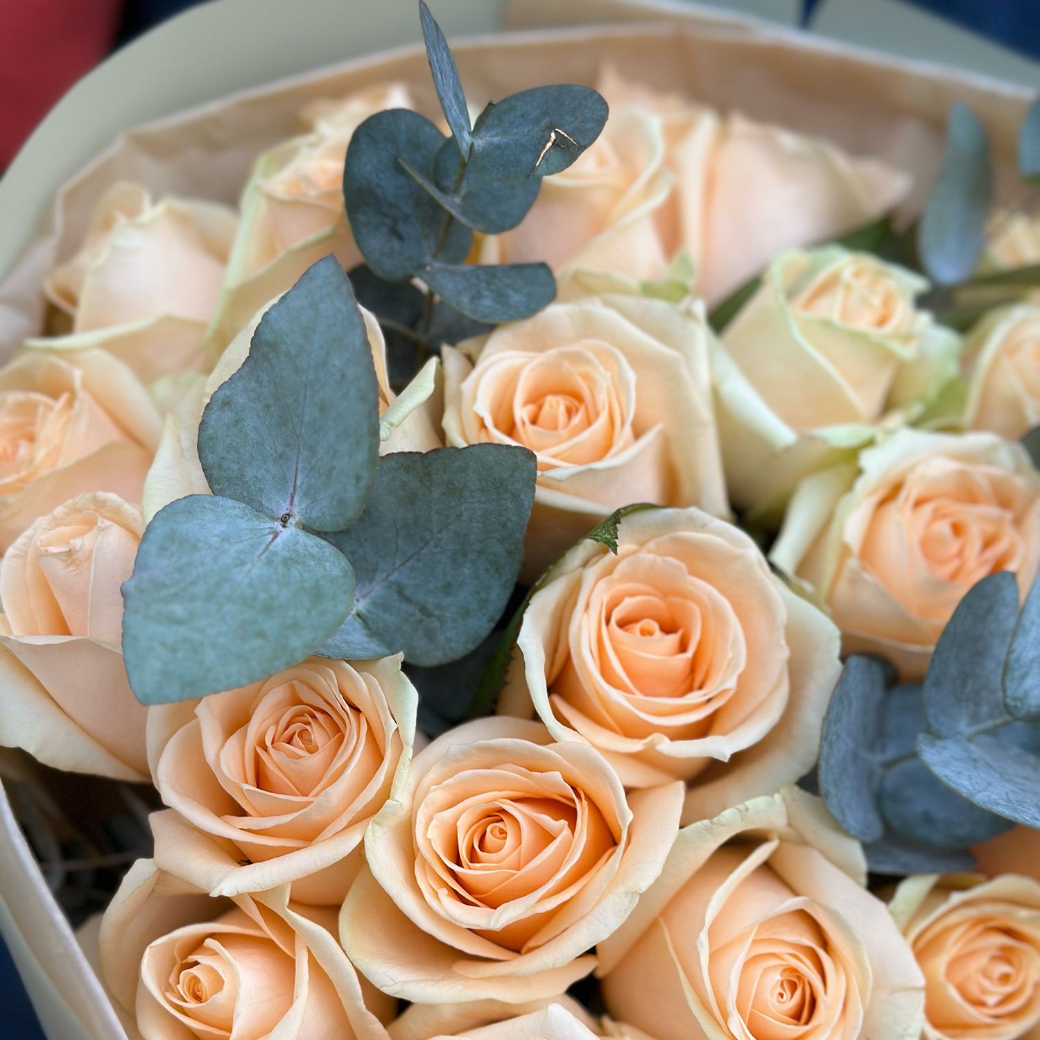 Bouquet  25 peach roses