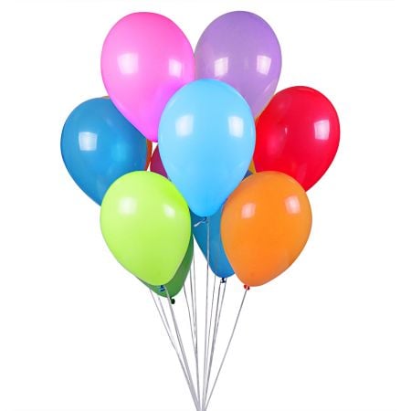 Order a whole bunch of colorful helium balloons with delivery