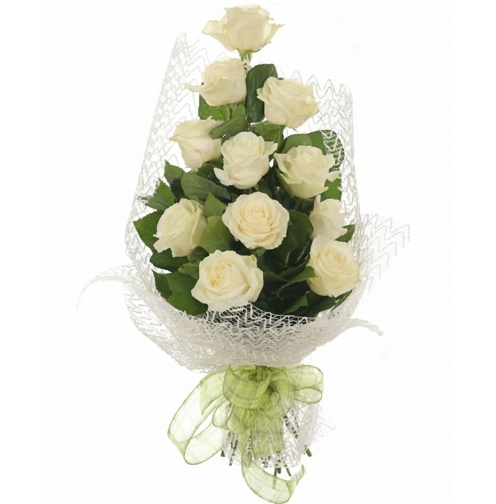 Bouquet 13  white roses - White night