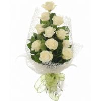 Bouquet 13  white roses - White night