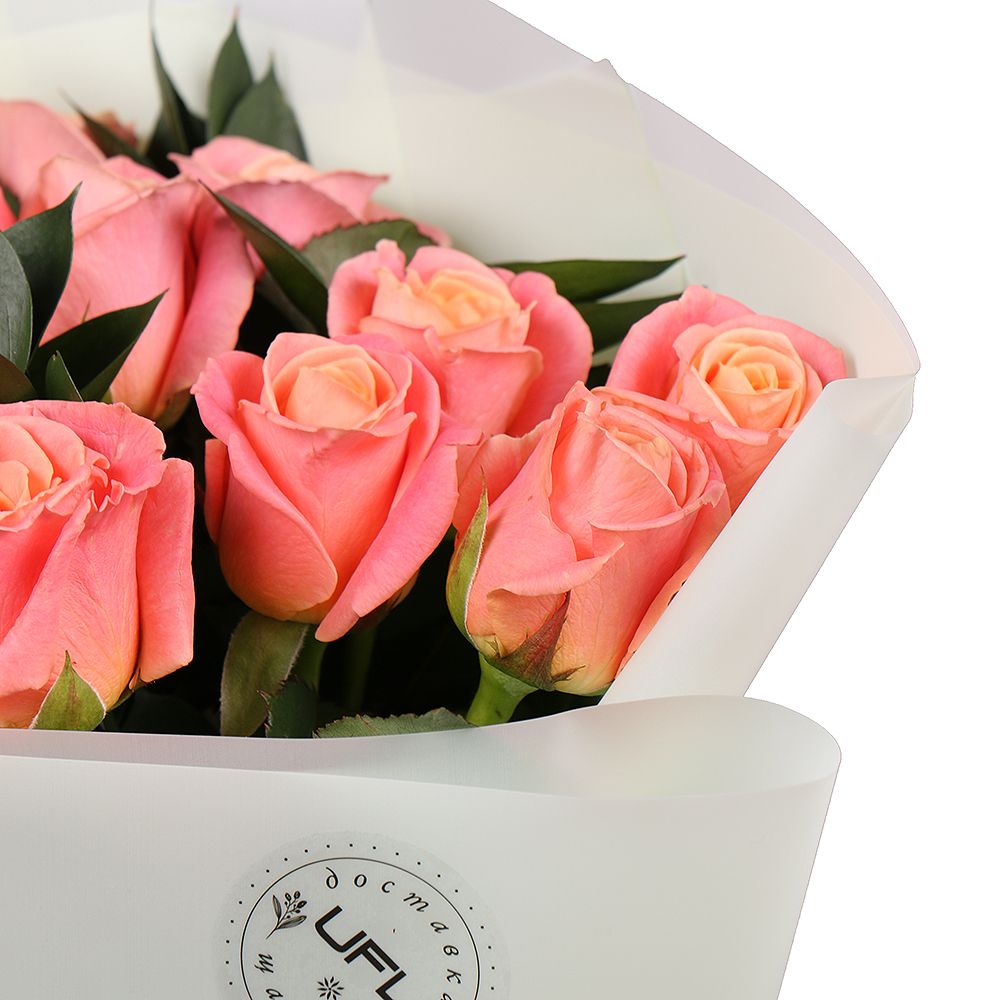 Afrodith, Coral roses,  bouquet of colar roses, bouquet of roses. bouquet for lady, peach bouquet
