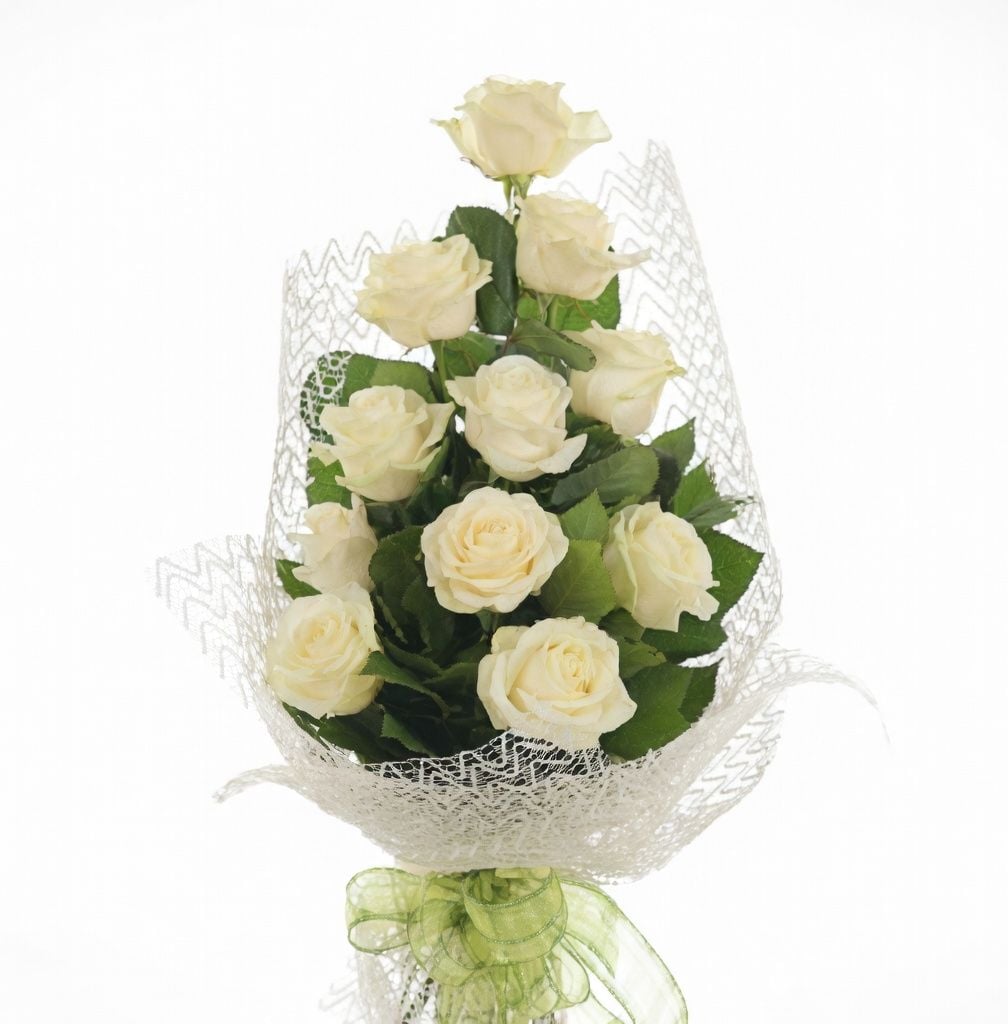 Bouquet 13  white roses - White night