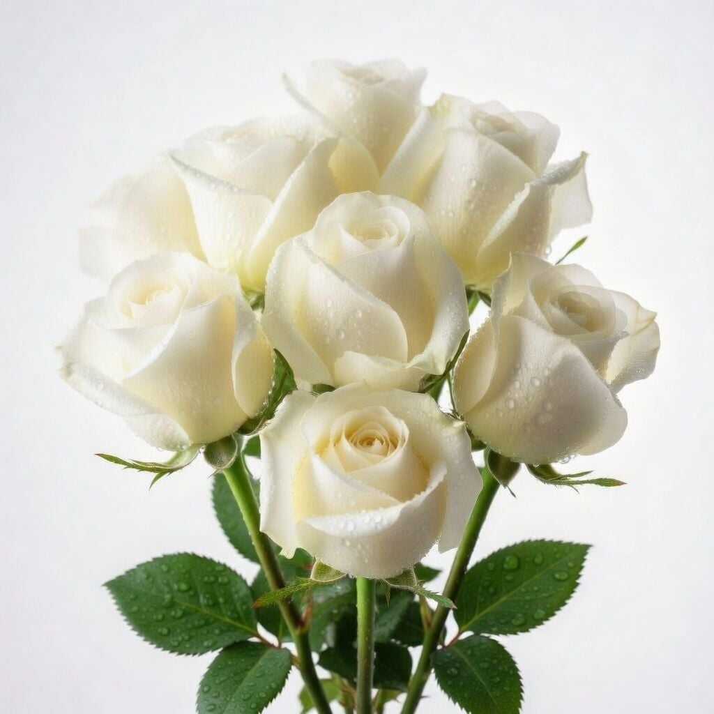 Bouquet White roses by the piece