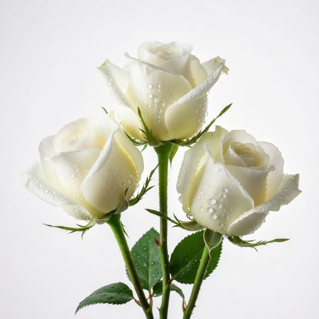Bouquet White roses by the piece