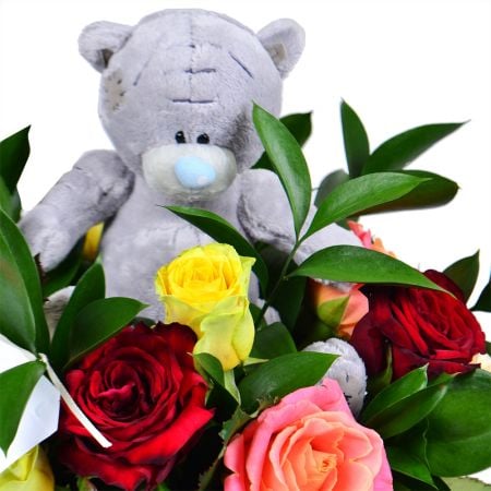 Bouquet With teddy bear