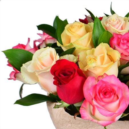 Order bouquet of multicolored roses in our online shop. Delivery!