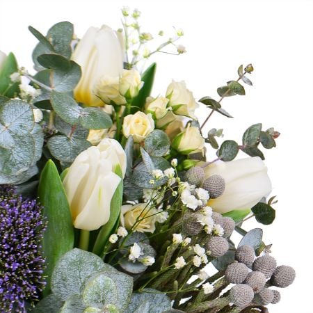 Buy a creamy bouquet in European style with delivery 