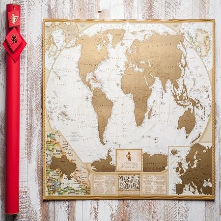 Order romantic Scratch Map: My Antique Map (in love) with delivery