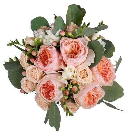Charlotte, bridal bouquet, bridal bouquet with roses, bridal bouquet with David Austin roses,  cream