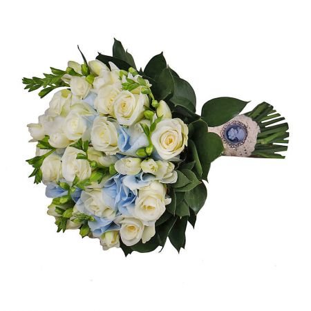 Blue bridal bouquet, blue bouquet, blue wedding bouquet, blue bouquet for bride, tender bridal bouqu