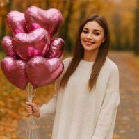 7 foil hear balloons