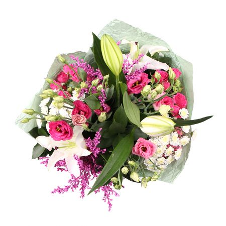 Bouquet Микс от флориста Тани из 11 цветков в бело розовых тонах