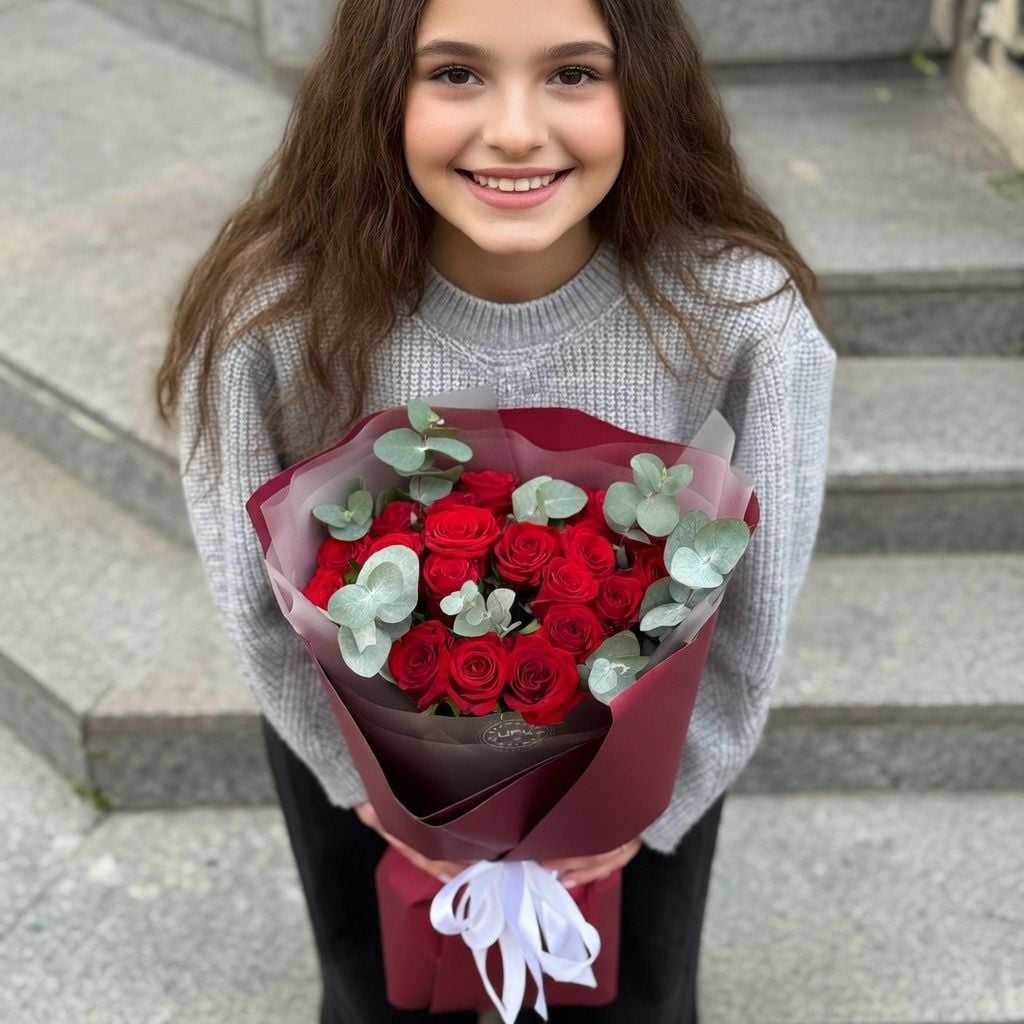 rose (21 pcs.), packaging, ribbon